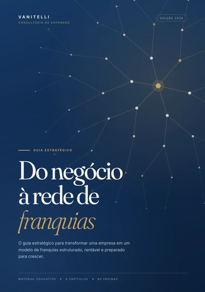 Capa do e-book Do negócio à rede de franquias, guia estratégico da Vanitelli